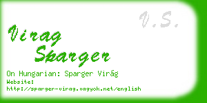 virag sparger business card